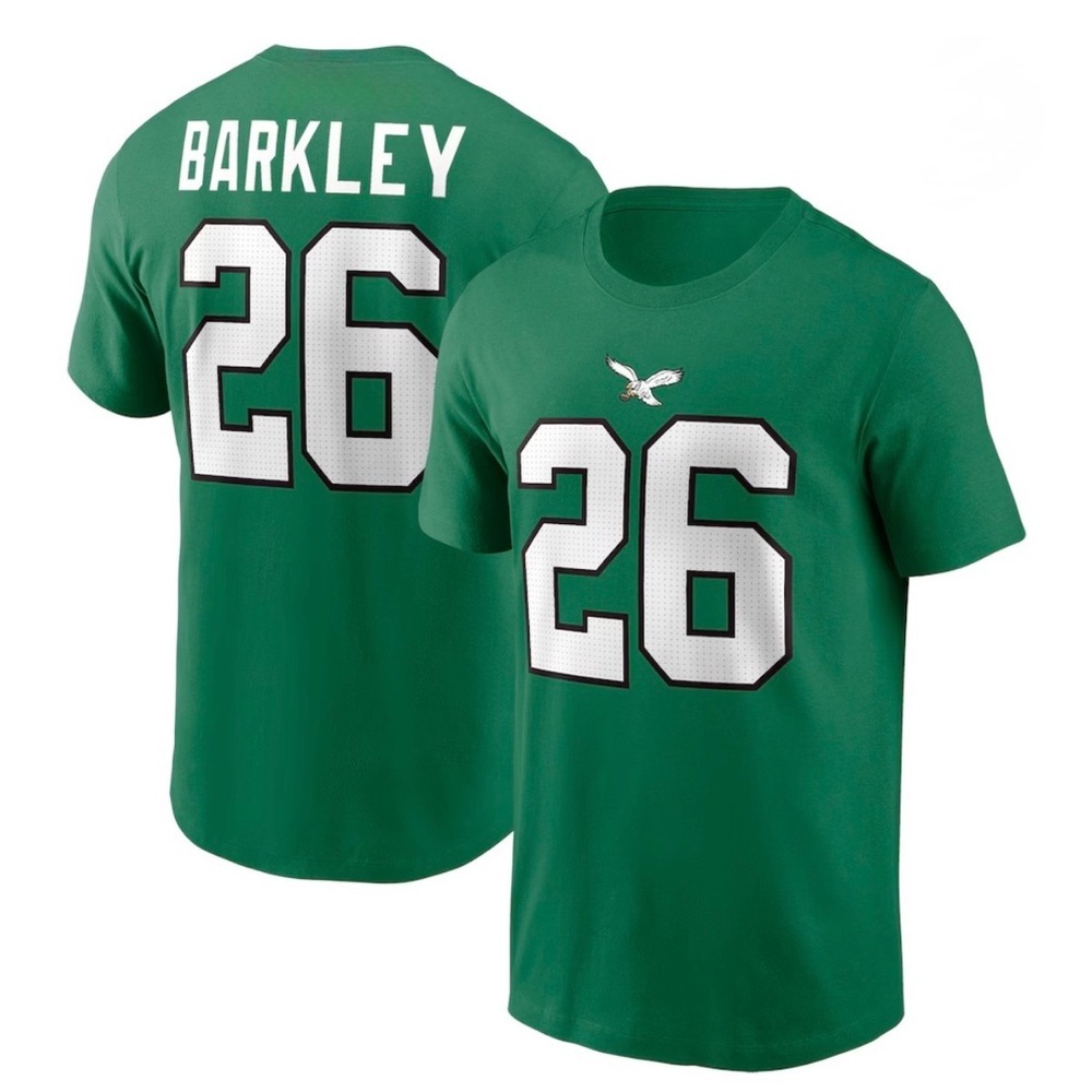 NWT Philadelphia Eagles Saquon Barkley 26 T-shirt Men’s M Kelly Green TEE